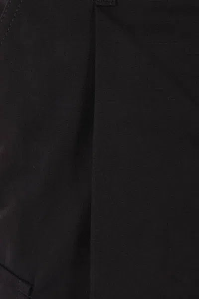 Sacai Twill Wide-leg Trousers In Black
