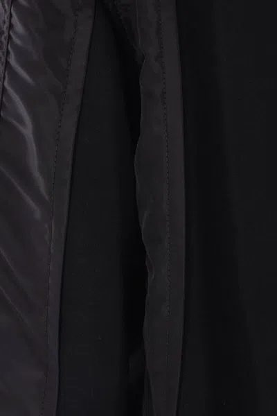 Sacai Panelled Zip-up Hoodie In Black