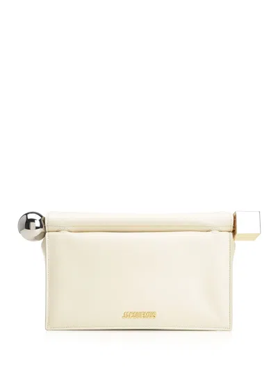 Jacquemus La Pochette Rond Carre Handbags White