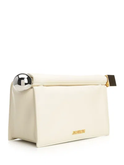 Jacquemus La Pochette Rond Carre Handbags White