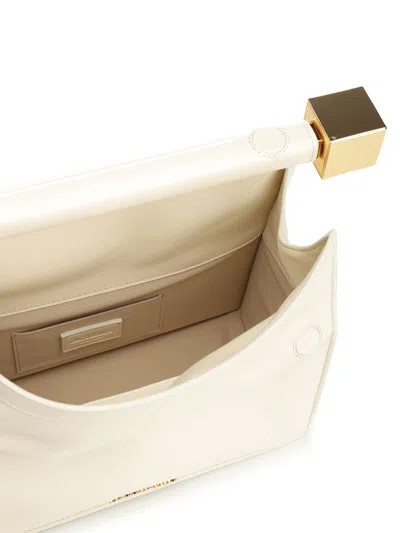 Jacquemus La Pochette Rond Carre Handbags White