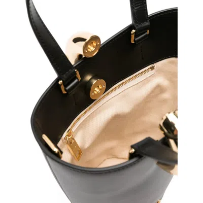 Jacquemus The Medium Bambola Asymmetric Leather Bucket Bag In Blue