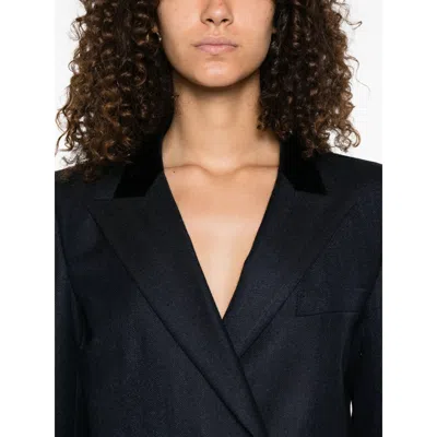 Blazé Milano Resolute Everyday Velvet-collared Double-breasted Blazer In Black