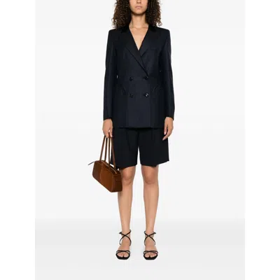 Blazé Milano Resolute Everyday Velvet-collared Double-breasted Blazer In Black