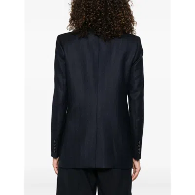 Blazé Milano Resolute Everyday Velvet-collared Double-breasted Blazer In Black