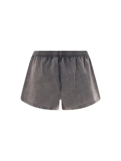 Alexander Wang Contemporary Sporty Cotton Running Shorts In Brown