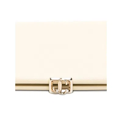 Jimmy Choo Leather Tote Bags In White