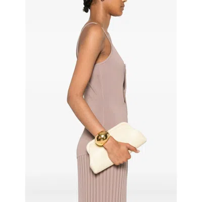 Jimmy Choo Leather Tote Bags In White