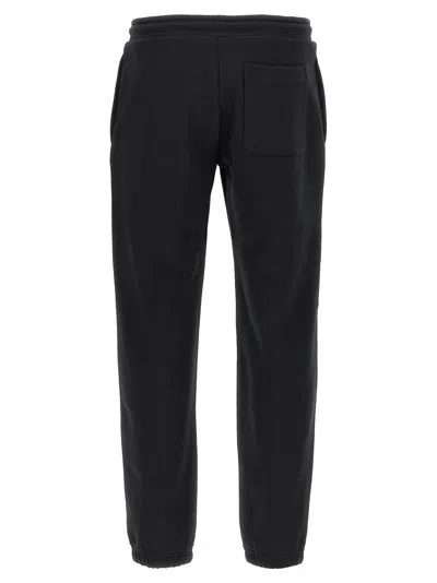 Moncler Cotton Joggers With Elasticated Cuffs And Drawstring Waistband In Black