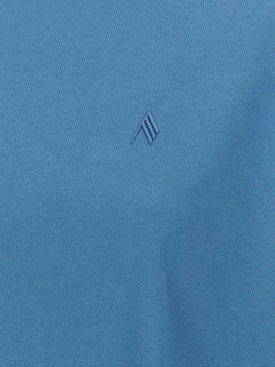 Attico Maxi Shoulder Strap T-shirt Light Blue In Blue