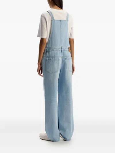 12 Storeez Denim Strap Jumpsuit In Blue