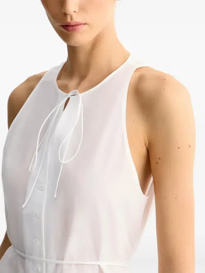 12 Storeez Button-up Belted Top In Neutral