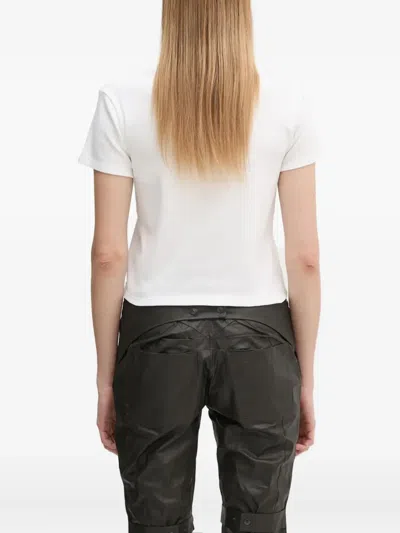 A Bathing Ape One Point Embroidered-logo Cropped Top In White