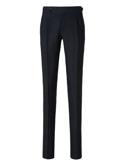 Scabal® Scabal Plain Linen Suit In Blue