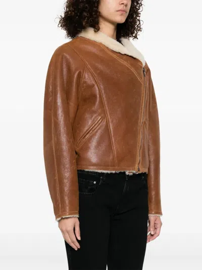 Isabel Marant Blondine Puffer Jackets Brown In Brown