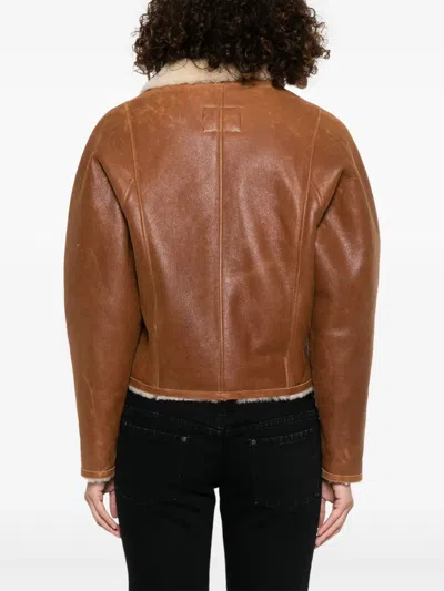 Isabel Marant Blondine Puffer Jackets Brown In Brown