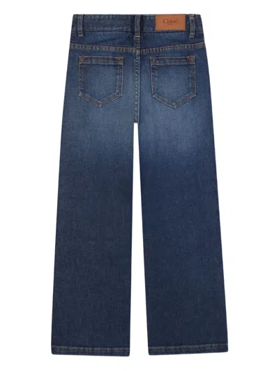 Chloé Girls Denim Jeans In Blue