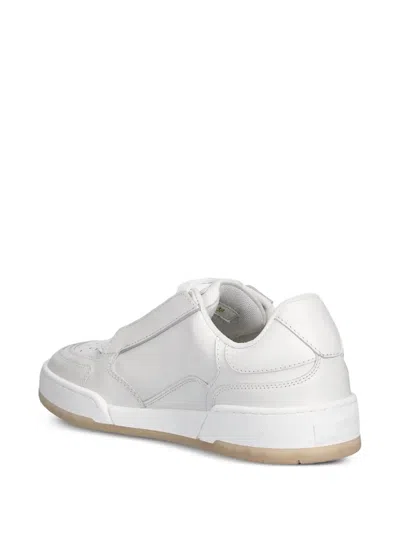 Elisabetta Franchi Ivory Leather Sneaker In White