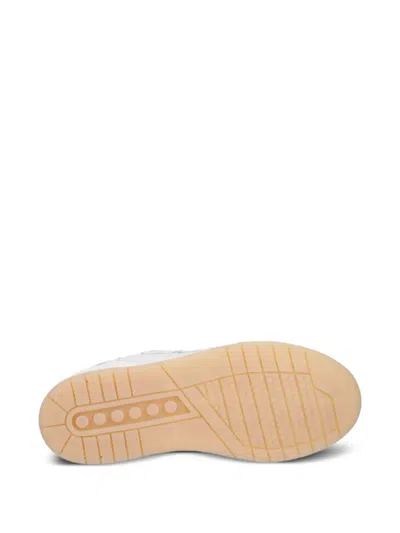 Elisabetta Franchi Ivory Leather Sneaker In White