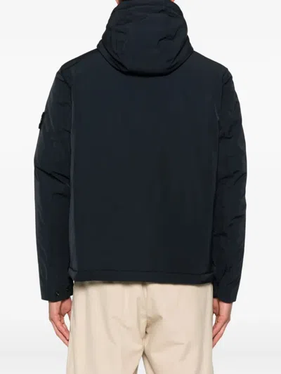 Stone Island Soft Shell-r Padded Jacket In Blue