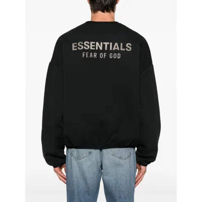 Essentials Logo-print Sweatshirt In Black