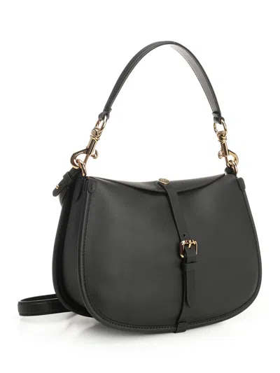 Etro Medium Pony Shoulder Bag In Black