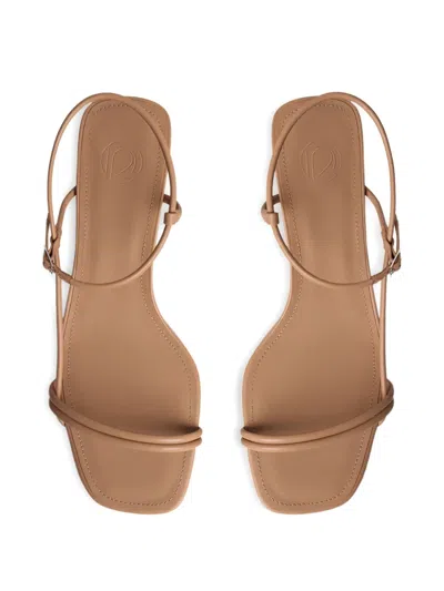 12 Storeez 50mm Leather Ankle-strap Heeled Sandals
