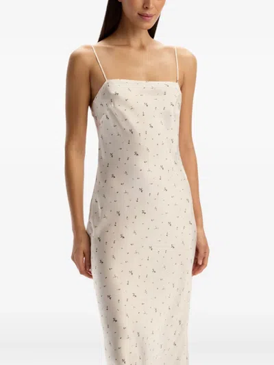 12 Storeez Home Floral-print Slip Dress In White