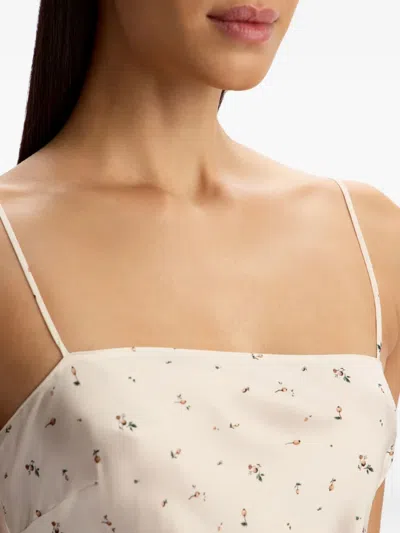12 Storeez Home Floral-print Slip Dress In White