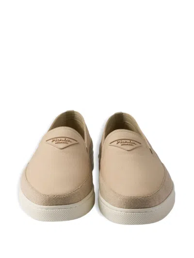 Prada Embossed-logo Slip-on Loafers