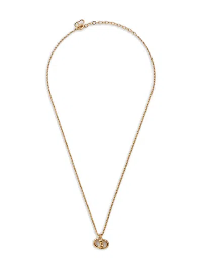 Pre-owned Dior 1980-1990s Cd Logo Necklace