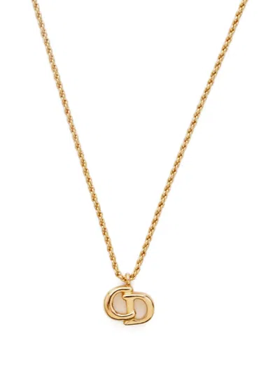 Pre-owned Dior 1980-1990s Cd Logo Necklace