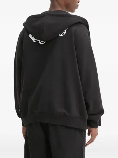 Vans Logo-print Zip-up Hoodie In Black