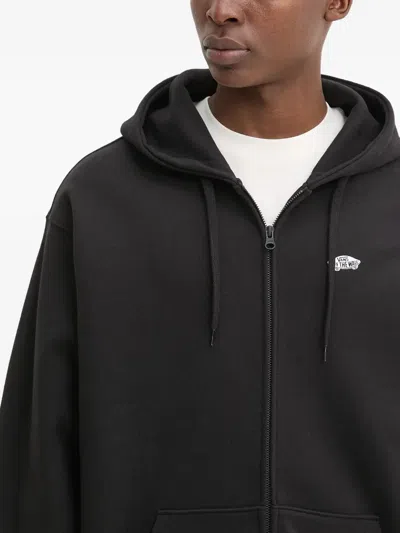 Vans Logo-print Zip-up Hoodie In Black