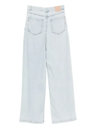 Hugo Boss Pleated Boyfriend Jeans In Blue