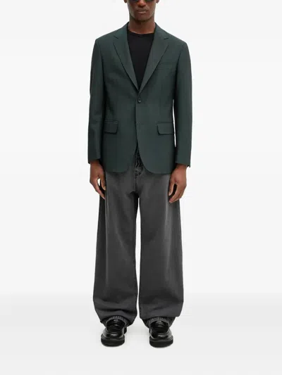Wacko Maria Two-button Notch-lapel Blazer In Green