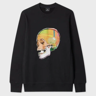 Ps By Paul Smith Ps Paul Smith "skull Sketch" Print Sweatshirt In Black