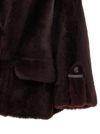 Brunello Cucinelli Reversible Jacket Fur Bordeaux