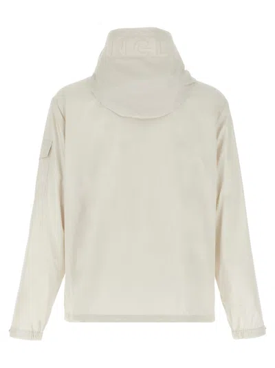 Moncler Windbreaker Drawstring Hood Elasticated Cuffs In White