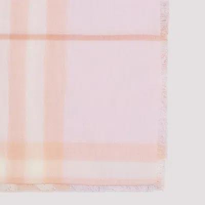Burberry Check Pattern Wool Scarf