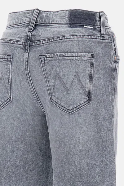 Mother The Ditcher Roller Sneak Jeans In Gray