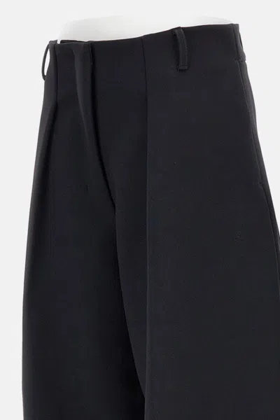 Jacquemus Le Pantalon Ovalo Pleated Wide-leg Trousers In Black