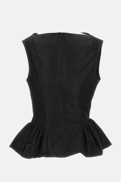 Simone Rocha Draped Bind Peplum Top
