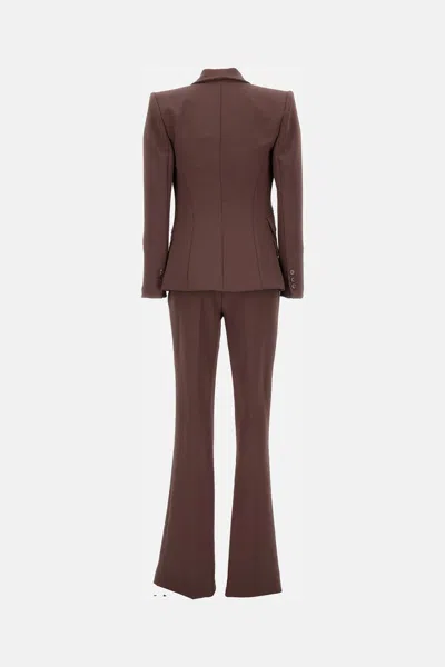 Elisabetta Franchi Tailored Suit In Brown