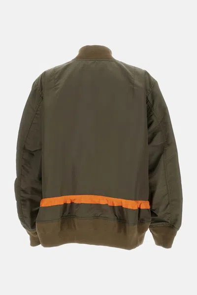 Sacai Stripe-detail Zip-up Bomber Jacket