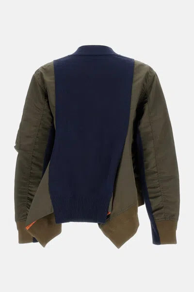 Sacai Green Cotton Blend Jacket