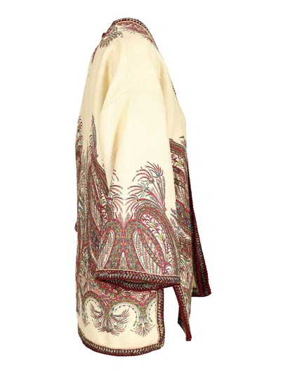 Etro Embroidered Paisley Trim Jacket In Multi