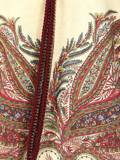 Etro Embroidered Paisley Trim Jacket In Multi
