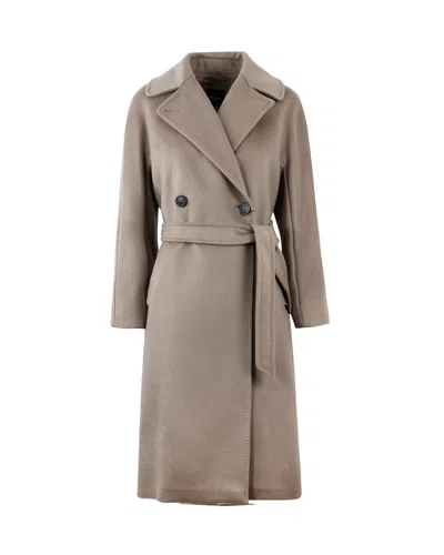 Weekend Max Mara Cappotto Resina Marrone In Gray