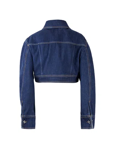 Sportmax Long Sleeve Denim Jacket In Blue
